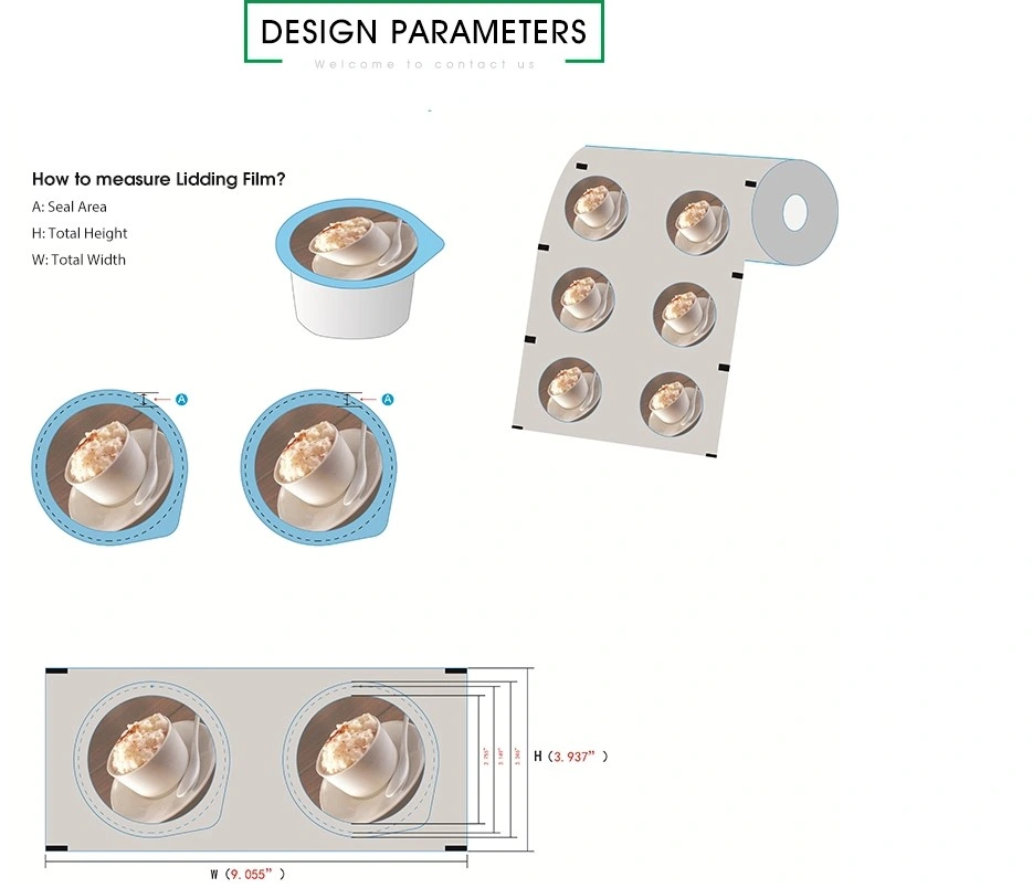 Custom Food Grade Heat Sealing Printed Peelable Lidding Film