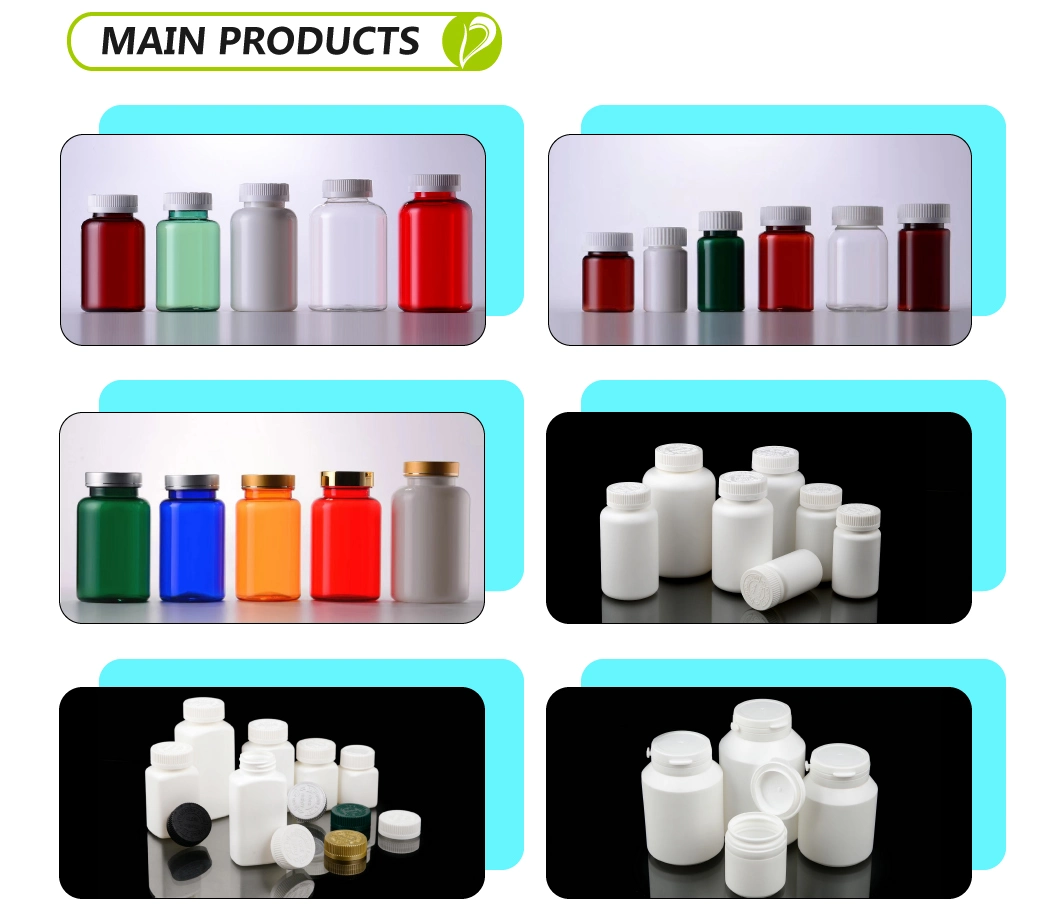 1%off Food Grade Plastic HDPE Container Capsule Bottles Tablet Health Care Medicine Bottle with Plastic Cap